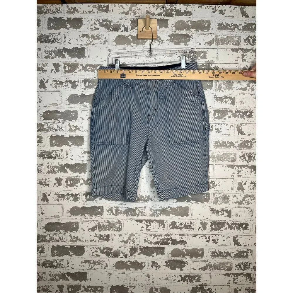 Duluth Trading Co. | women striped cargo shorts Bermuda